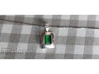 PENDANT ARGINT PIATRA VERDE 2,5 g./925 MÂNTUIRE