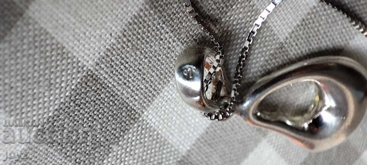 SILVER NECKLACE WITH ZIRCONIA 3.5 g / 925 sterling silver - 5 SILVER NECKLACE WITH ZIRCONIA 3.5 g / 925 sterling silver - 5