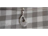 SILVER NECKLACE WITH ZIRCONIA 3.5 g / 925 sterling silver