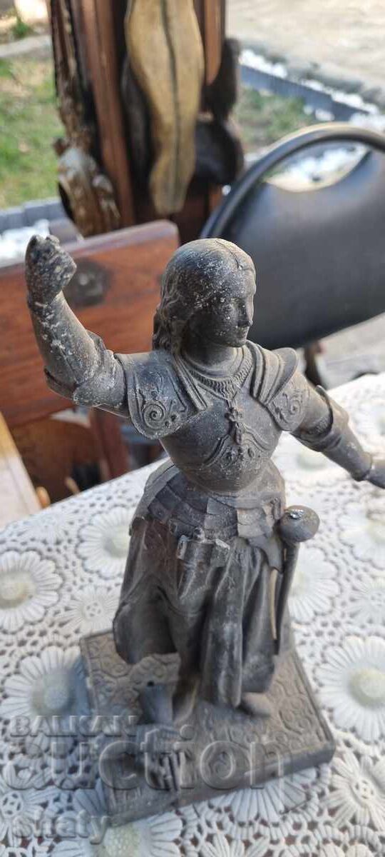 Old metal sculpture. Figure of Joan of Arc with price 70.00 BGN | € 35.79 Old metal sculpture. Figure of Joan of Arc with price 70.00 BGN | € 35.79