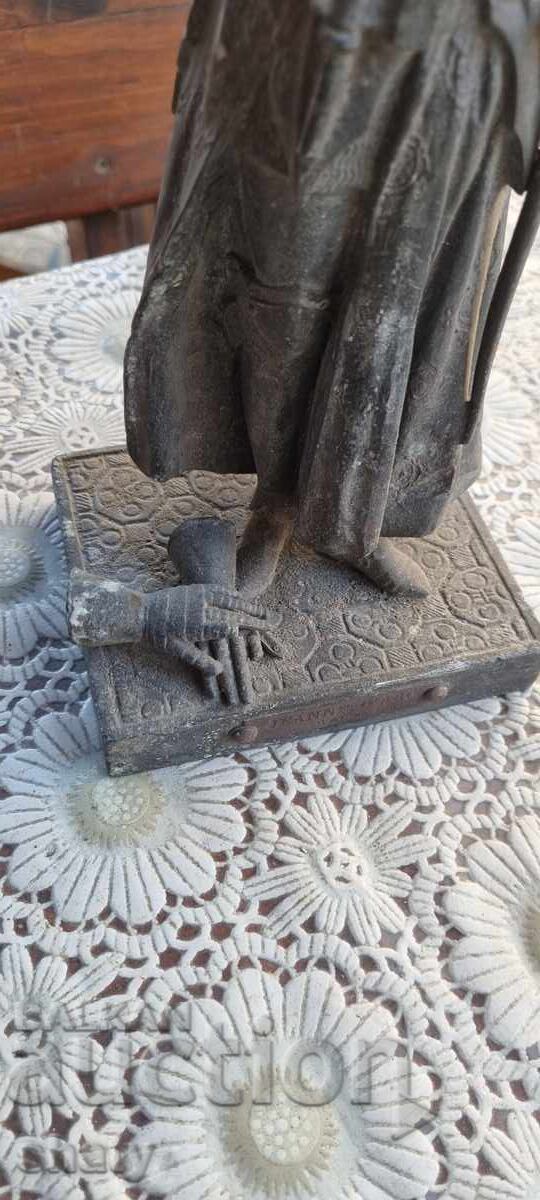 Auction Old metal sculpture. Figure of Joan of Arc Auction Old metal sculpture. Figure of Joan of Arc