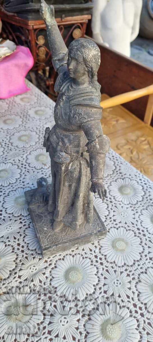 Delivery of Old metal sculpture. Figure of Joan of Arc Delivery of Old metal sculpture. Figure of Joan of Arc