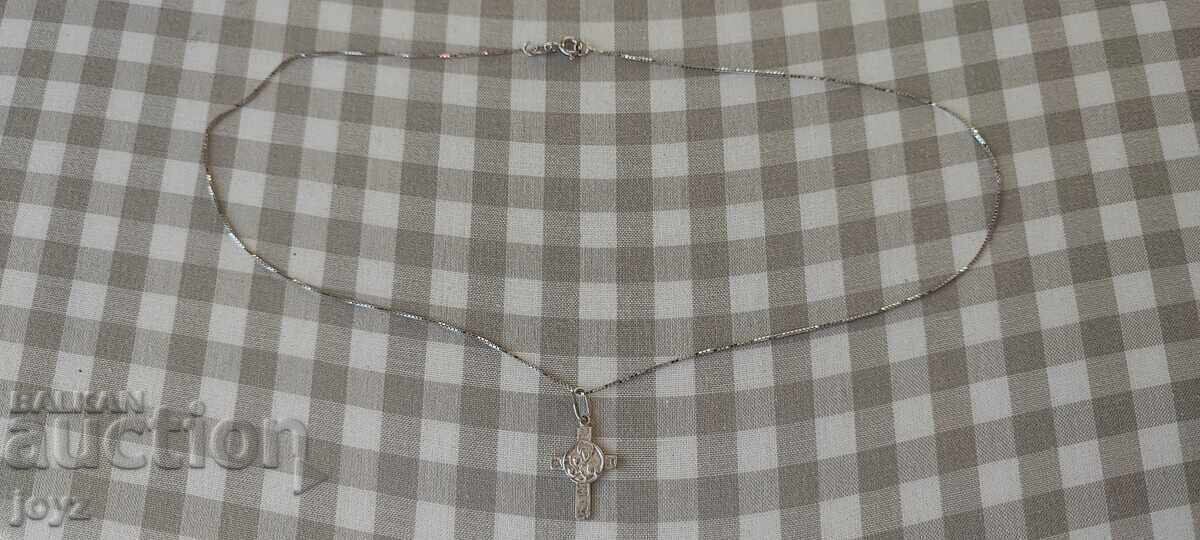 SILVER NECKLACE with CROSS 3.22 grams / 925 HARDWARE SILVER NECKLACE with CROSS 3.22 grams / 925 HARDWARE