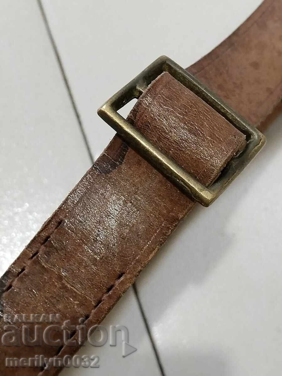 Auction Leather strap prototype belt World War I uniform Auction Leather strap prototype belt World War I uniform