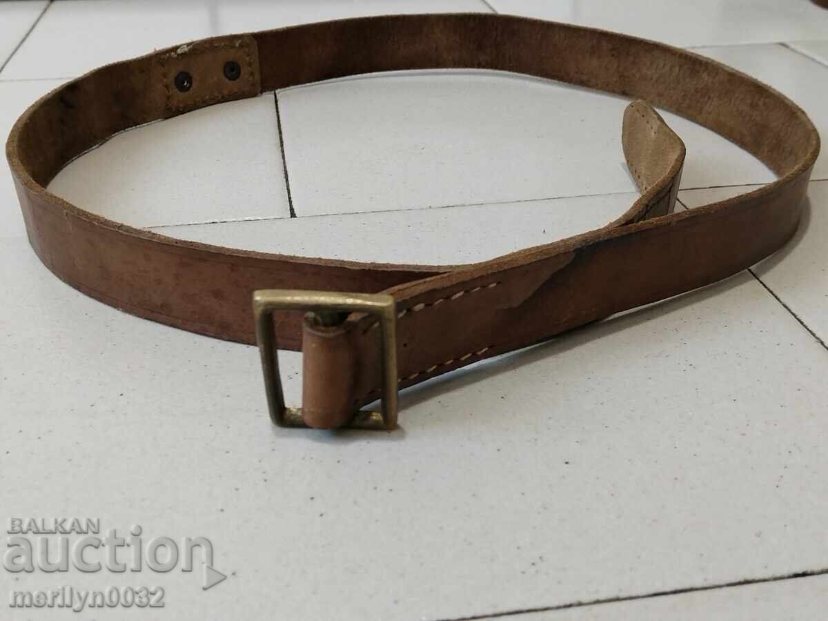Leather strap prototype belt World War I uniform Leather strap prototype belt World War I uniform
