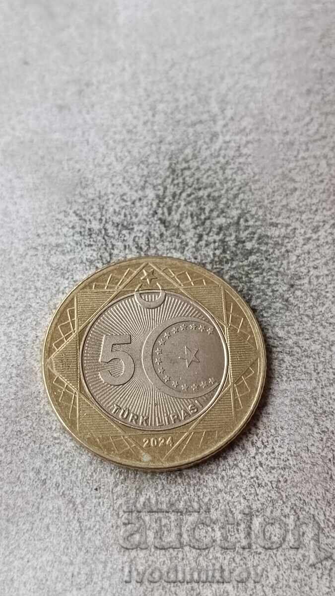 Turkey 5 lira 2024 Turkey 5 lira 2024