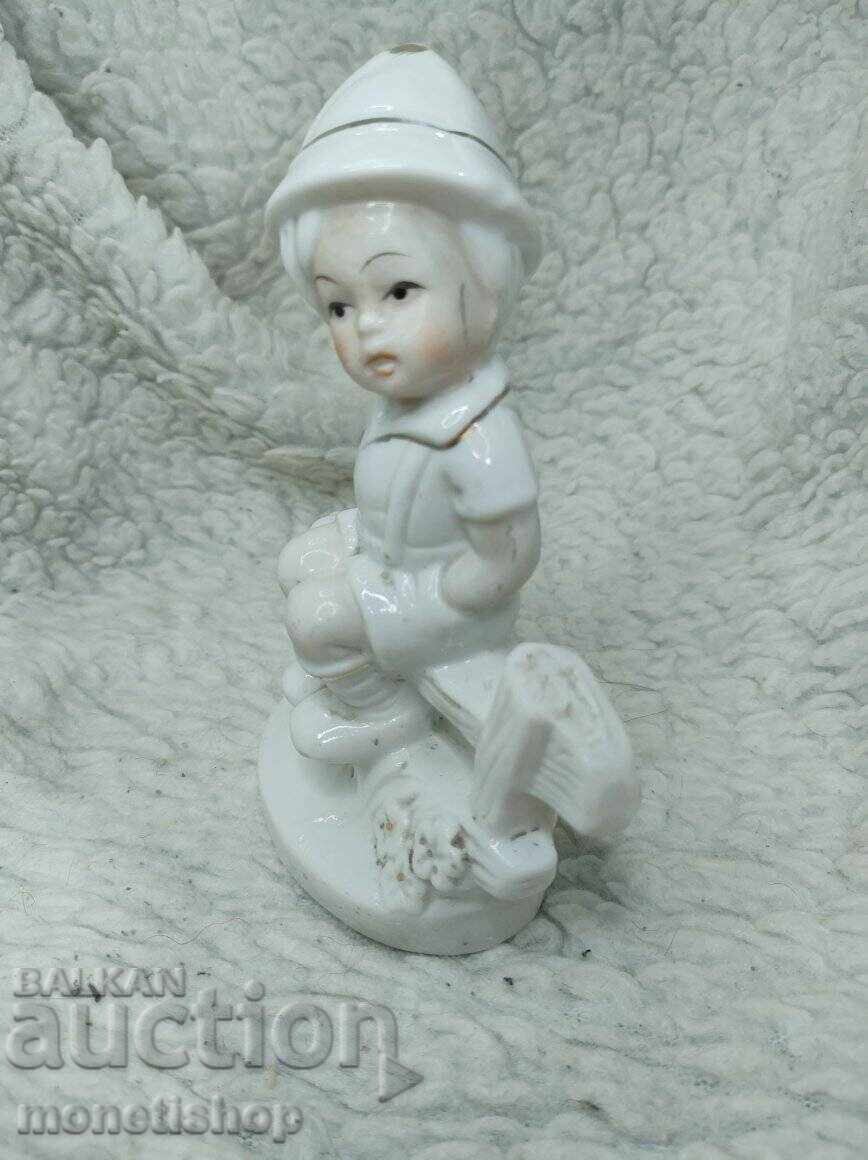 Boy on a bench figurine - old porcelain - 5 Boy on a bench figurine - old porcelain - 5