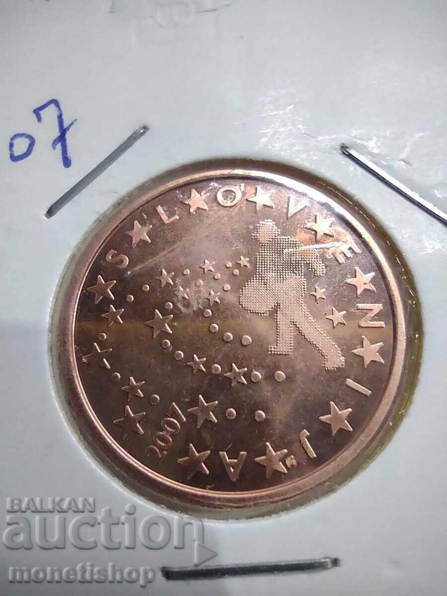 Selection of 1-2 and 5 Eurocents - SLOVENIA - UNC 2007. with price 10.00 BGN | € 5.11 Selection of 1-2 and 5 Eurocents - SLOVENIA - UNC 2007. with price 10.00 BGN | € 5.11