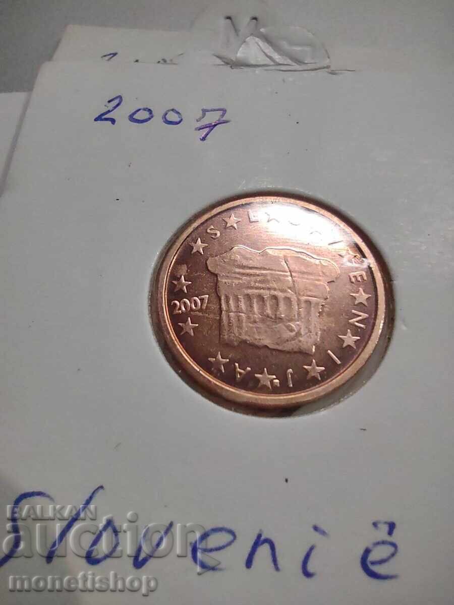 Delivery of Selection of 1-2 and 5 Eurocents - SLOVENIA - UNC 2007. Delivery of Selection of 1-2 and 5 Eurocents - SLOVENIA - UNC 2007.
