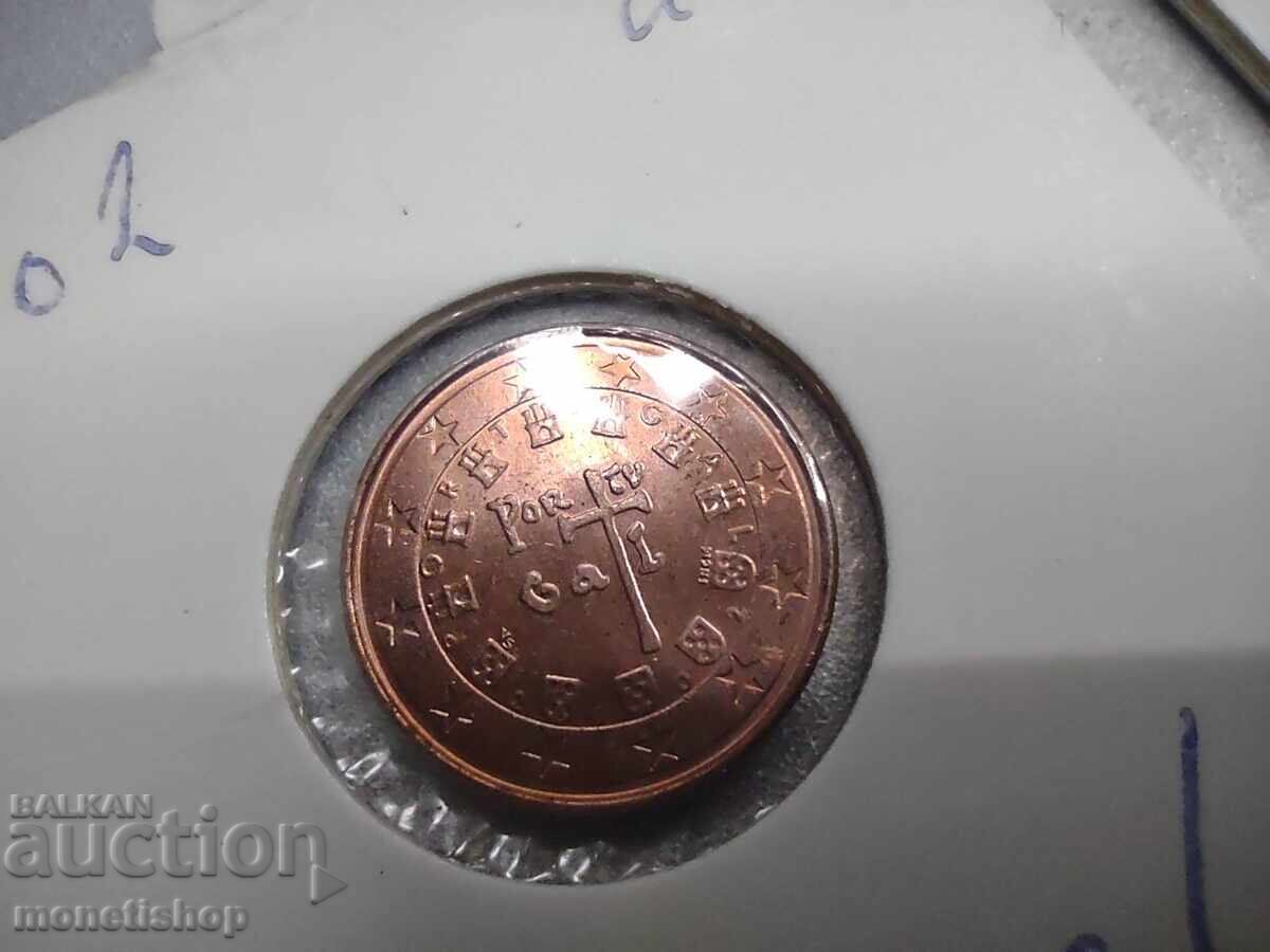 Auction Selection of 1-2 and 5 Eurocents - Portugal - UNC 2002. Auction Selection of 1-2 and 5 Eurocents - Portugal - UNC 2002.