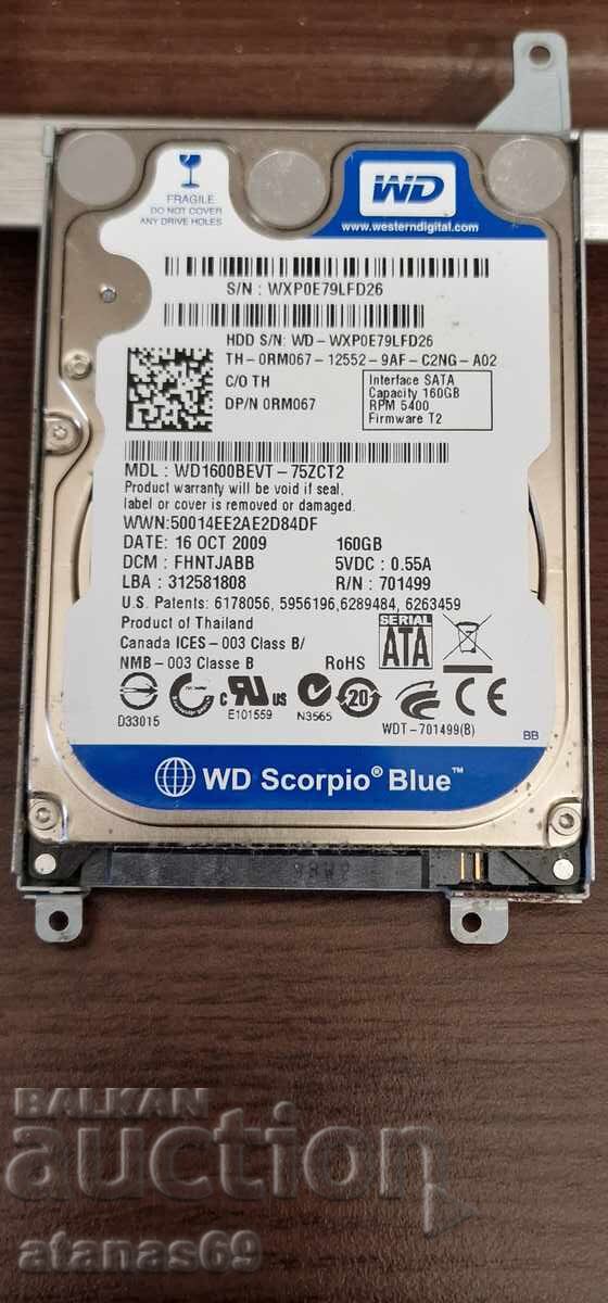 Laptop hard drive 160 GB - electronic scrap No. 20 Laptop hard drive 160 GB - electronic scrap No. 20