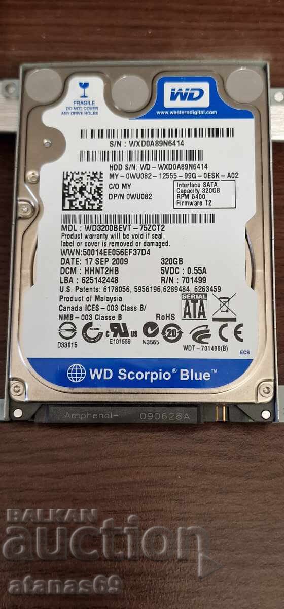 Laptop hard drive 320 GB - electronic scrap #23