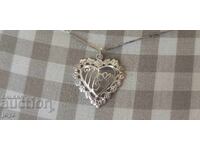 SILVER HEART PENDANT + CHAIN 3 g / 925 sterling silver