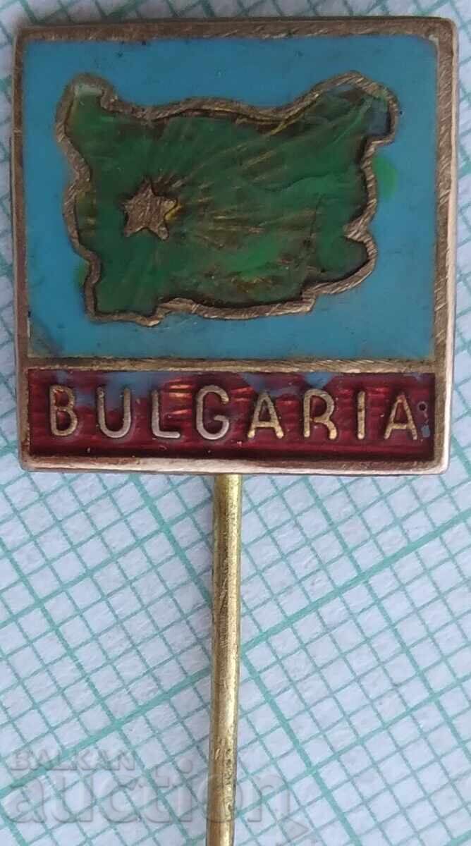 17945 Badge - Map of Bulgaria - bronze enamel 17945 Badge - Map of Bulgaria - bronze enamel