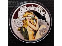 Silver 1 oz Medal Absinthe Echo Blueberry