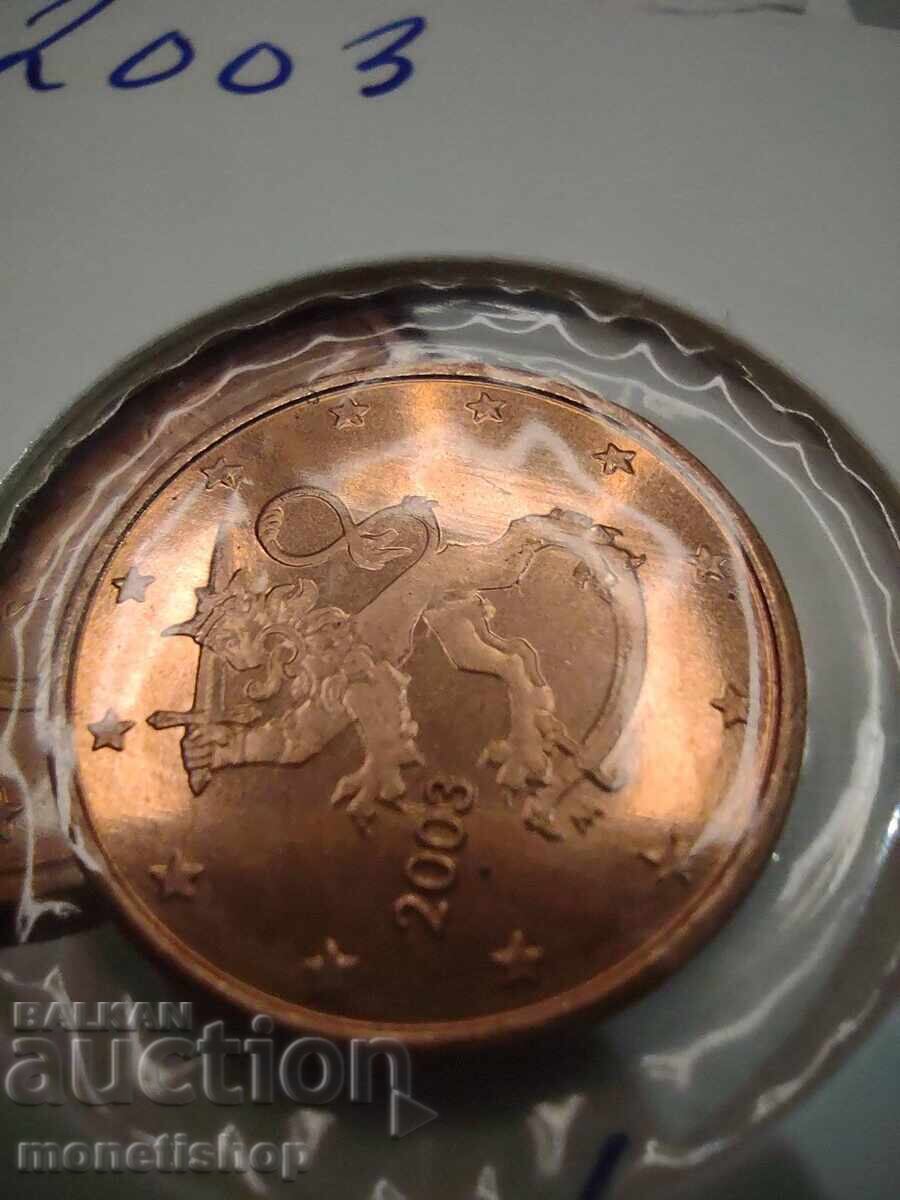 Delivery of Selection of 1-2 and 5 Eurocents - Finland - UNC 2003. Delivery of Selection of 1-2 and 5 Eurocents - Finland - UNC 2003.