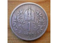 1 kroner 1893 (silver) - Austria