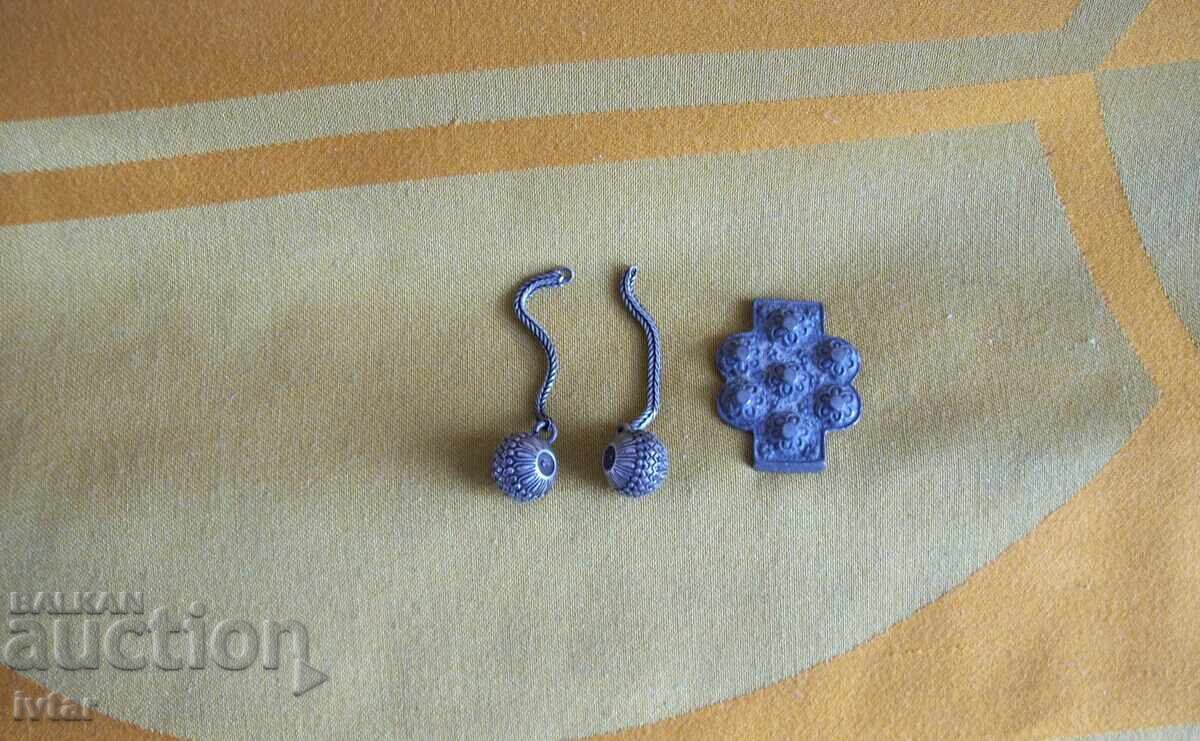 Part of antique jewelry, silver Part of antique jewelry, silver