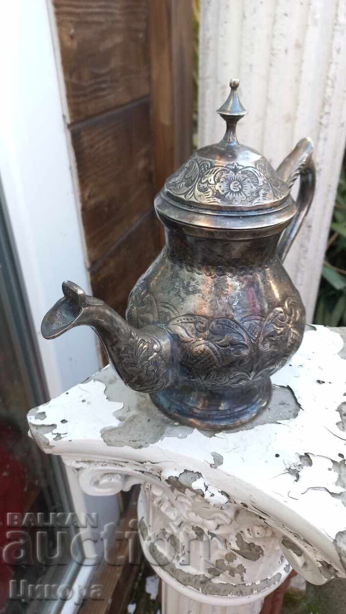OLD SILVER-PLATED KETTLE with price 150.00 BGN | € 76.69 OLD SILVER-PLATED KETTLE with price 150.00 BGN | € 76.69