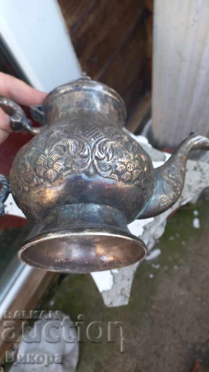 OLD SILVER-PLATED KETTLE - 6 OLD SILVER-PLATED KETTLE - 6