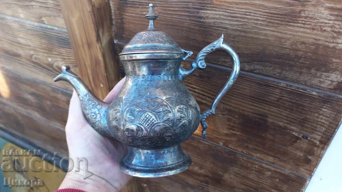 OLD SILVER-PLATED KETTLE OLD SILVER-PLATED KETTLE