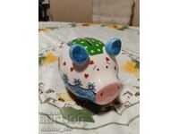 PIGGY BOX GERMAN PORCELAIN PIGGY BOX