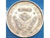 South Africa 3 pence 1940 George VI Silver