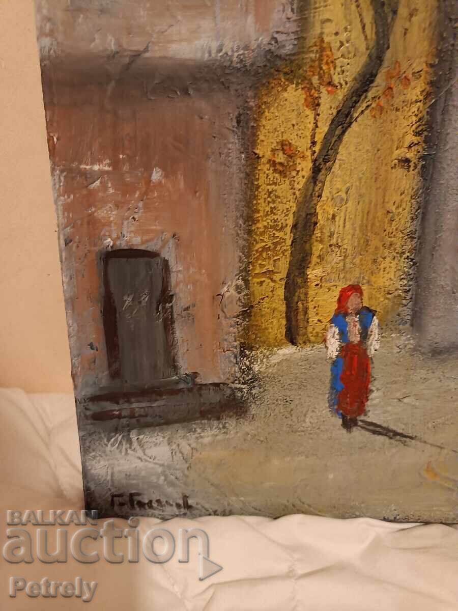 Стара маслена картина с цена 150.00 лв. | € 76.69 Стара маслена картина с цена 150.00 лв. | € 76.69