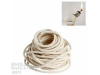 Cotton wick for candles and gas lamps 4 mm - 5 m.