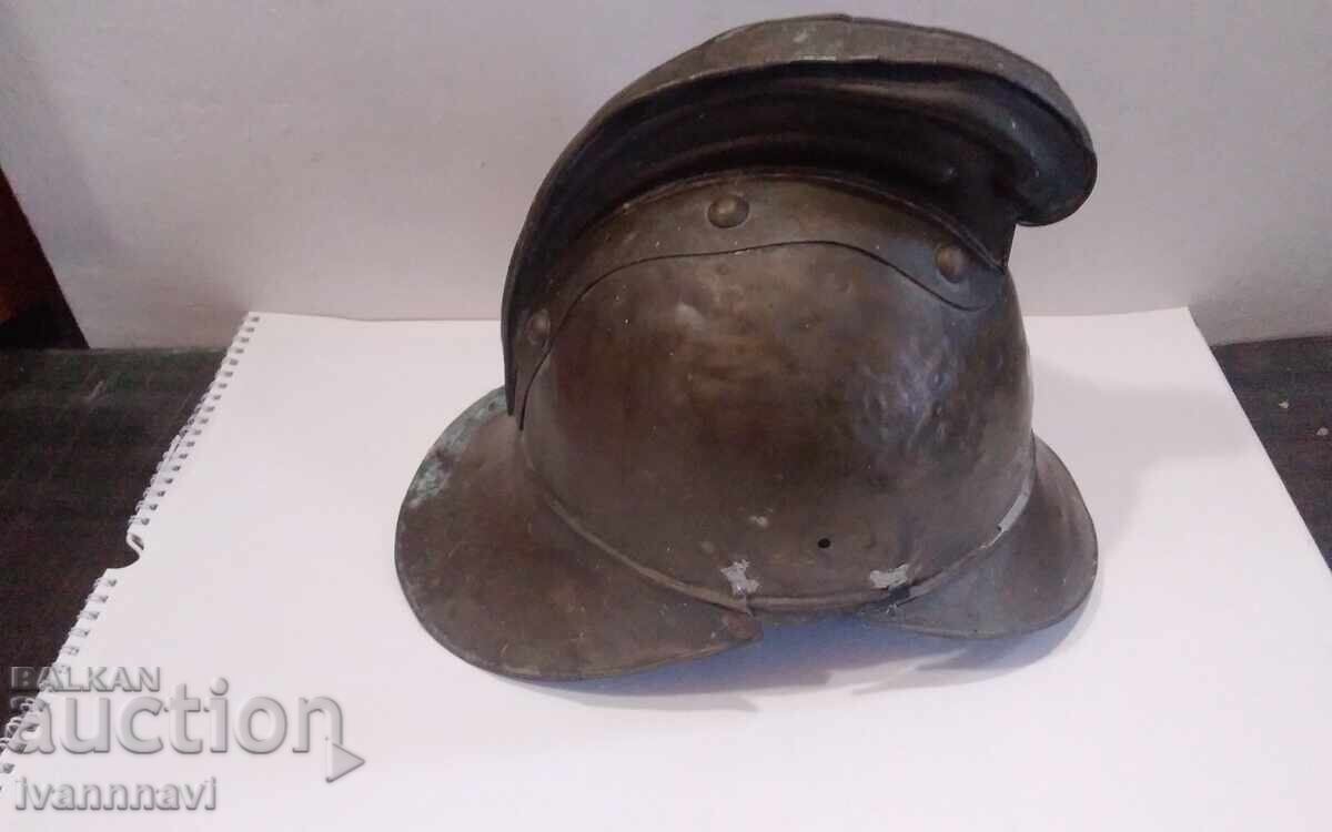 Old fireman's helmet Old fireman's helmet