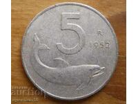 5 lire 1952 - Italia