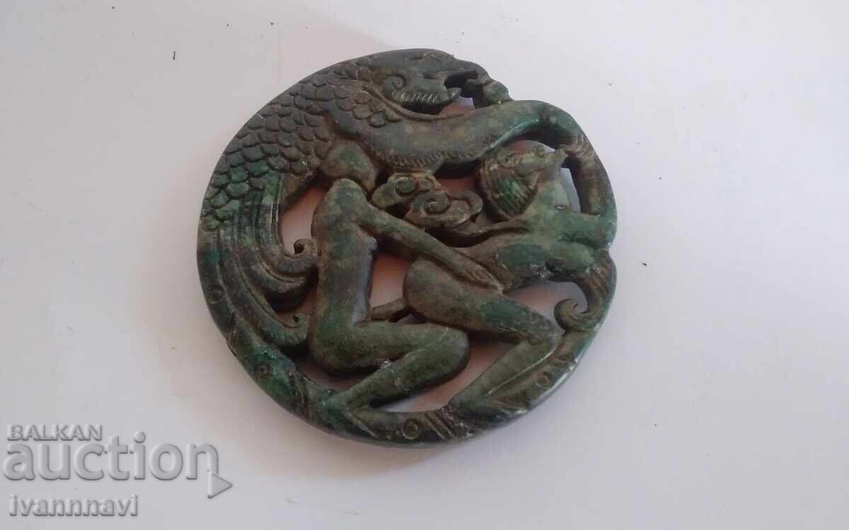 Licitație Scena erotică din jad lucrat manual