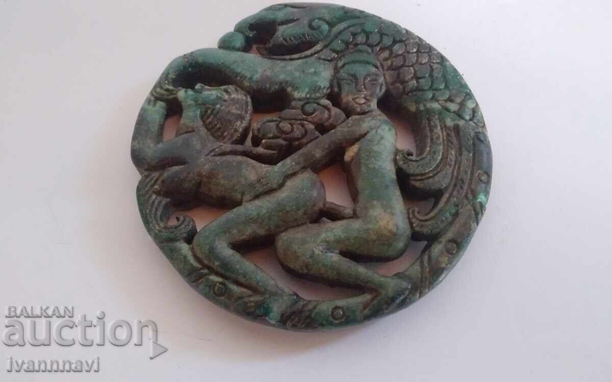 Scena erotică din jad lucrat manual