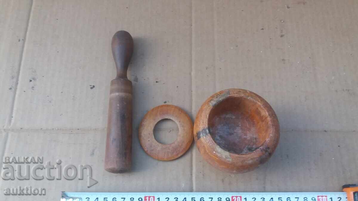 МАСИВНО ДЪРВЕНО ХАВАНЧЕ ЗА ЧУКАНЕ НА БИЛКИ И ПОДПРАВКИ - 5 МАСИВНО ДЪРВЕНО ХАВАНЧЕ ЗА ЧУКАНЕ НА БИЛКИ И ПОДПРАВКИ - 5