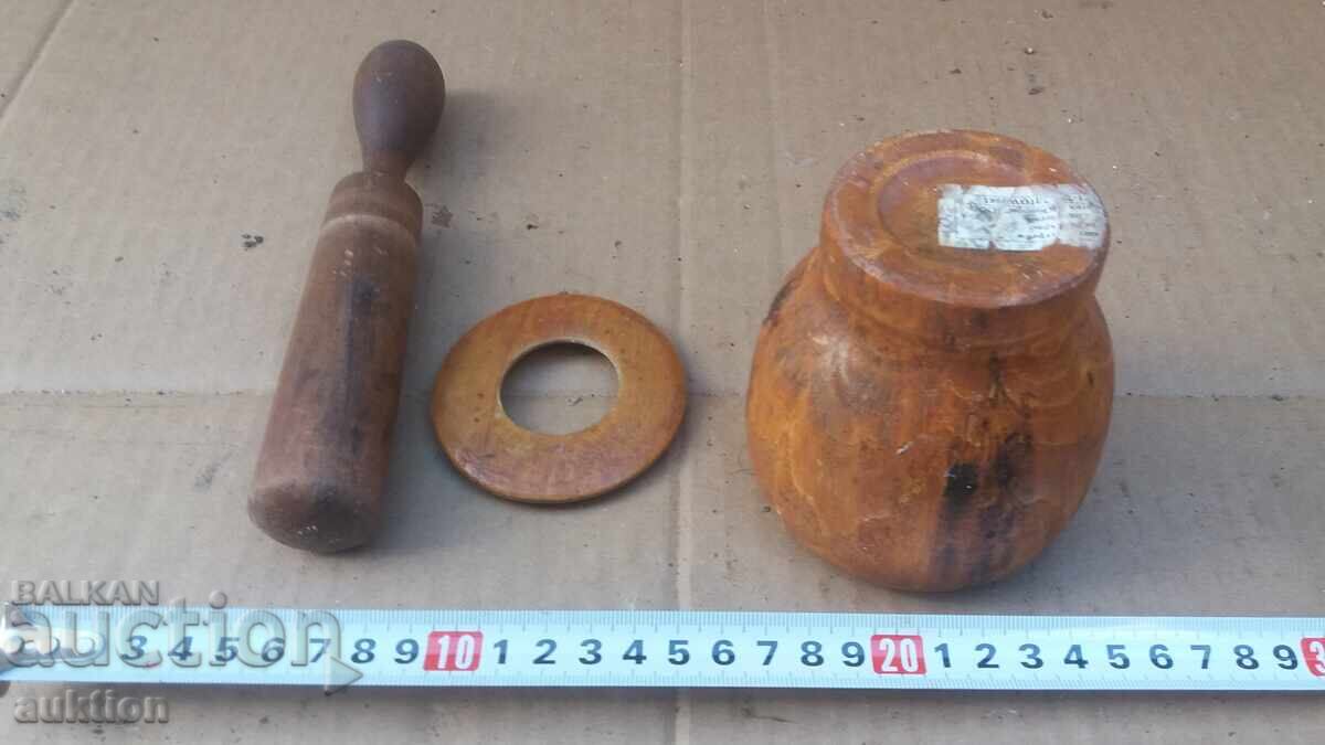 МАСИВНО ДЪРВЕНО ХАВАНЧЕ ЗА ЧУКАНЕ НА БИЛКИ И ПОДПРАВКИ - 6 МАСИВНО ДЪРВЕНО ХАВАНЧЕ ЗА ЧУКАНЕ НА БИЛКИ И ПОДПРАВКИ - 6