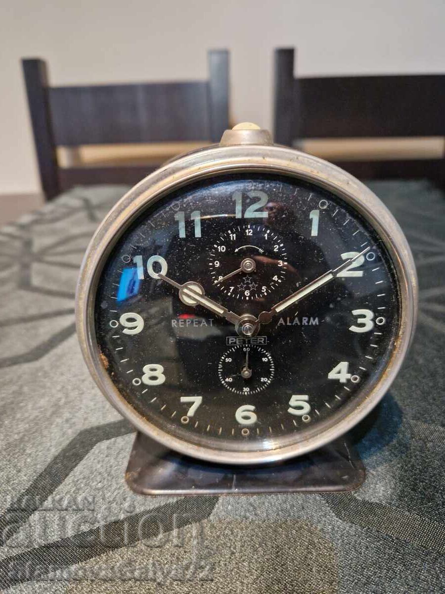 Antique collectible German alarm clock Peter with price 87.00 BGN | € 44.48 Antique collectible German alarm clock Peter with price 87.00 BGN | € 44.48