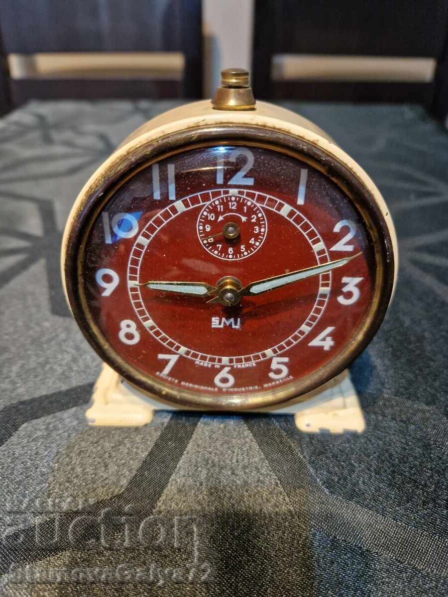Rare antique collectible French alarm clock SMI with price 86.00 BGN | € 43.97 Rare antique collectible French alarm clock SMI with price 86.00 BGN | € 43.97