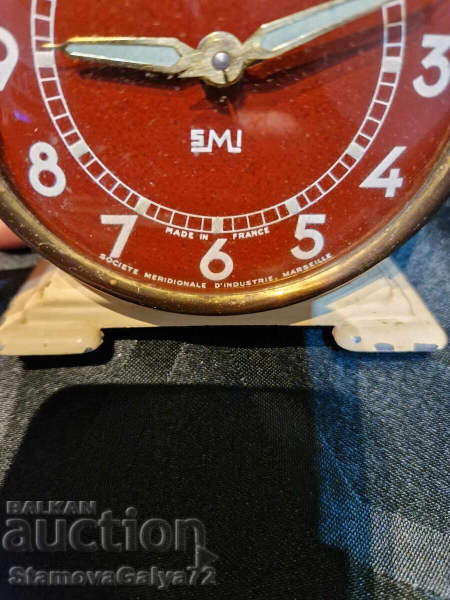 Rare antique collectible French alarm clock SMI - 6 Rare antique collectible French alarm clock SMI - 6