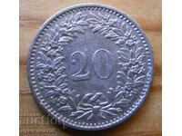 20 centimes (rape) 1970 - Switzerland