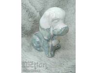 PORCELAIN DOG FIGURINE