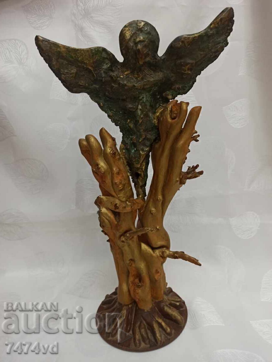 UNIQUE! OLD SOLID BRONZE PLASTIC, MASTERPIECE - 5