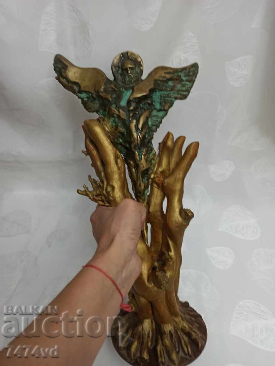 UNIQUE! OLD SOLID BRONZE PLASTIC, MASTERPIECE - 6