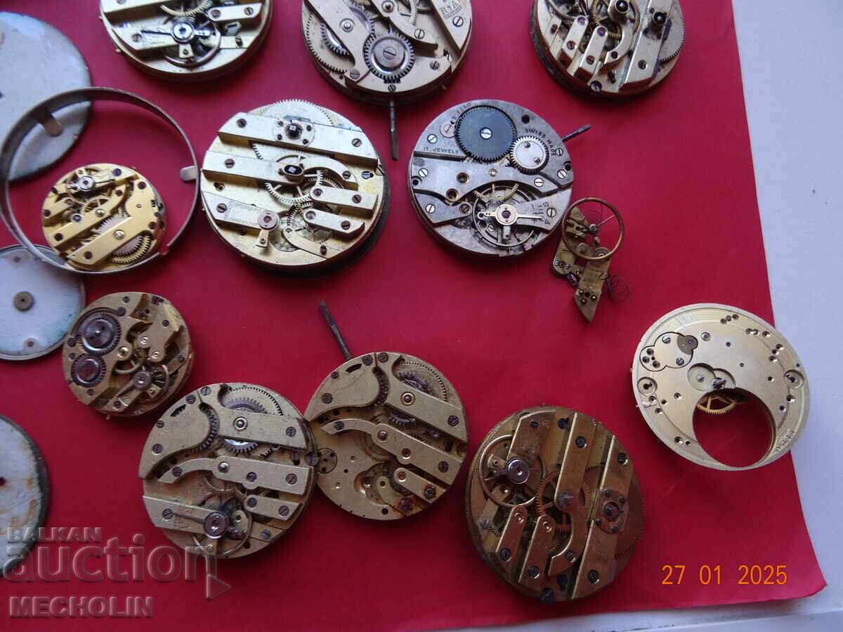 LOT OF POCKET WATCH MOVEMENT MECHANISMS 1 - 6 LOT OF POCKET WATCH MOVEMENT MECHANISMS 1 - 6