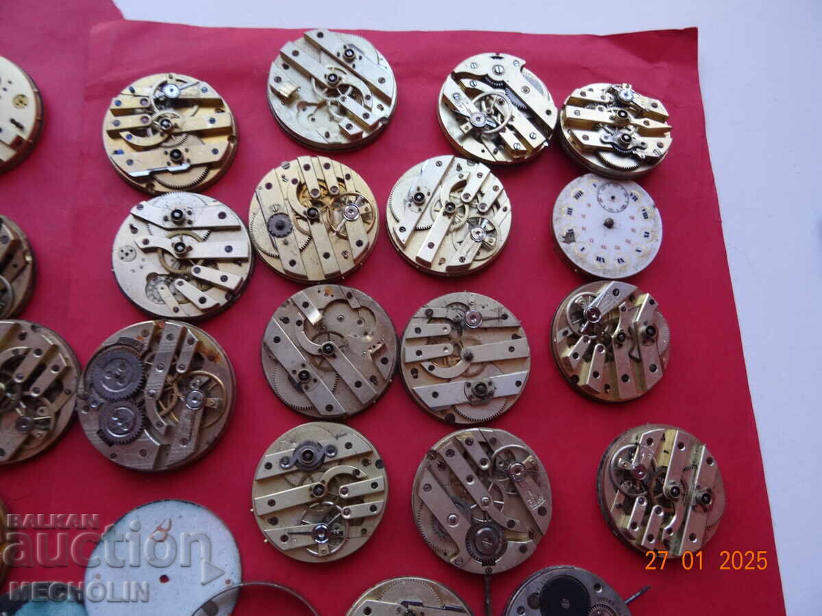 LOT OF POCKET WATCH MOVEMENT MECHANISMS 1 - 7 LOT OF POCKET WATCH MOVEMENT MECHANISMS 1 - 7