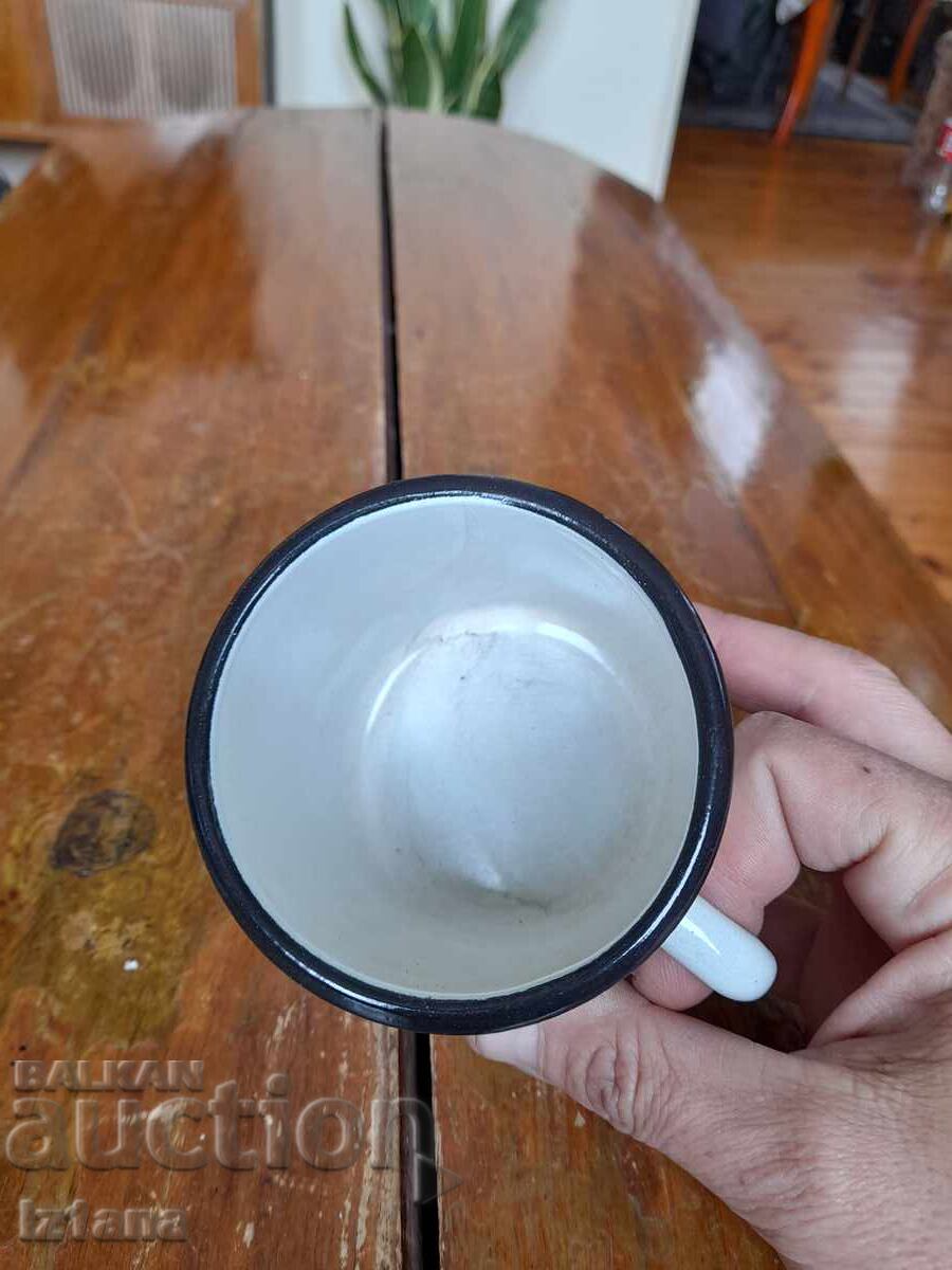 Old enameled jug, cup - 5 Old enameled jug, cup - 5