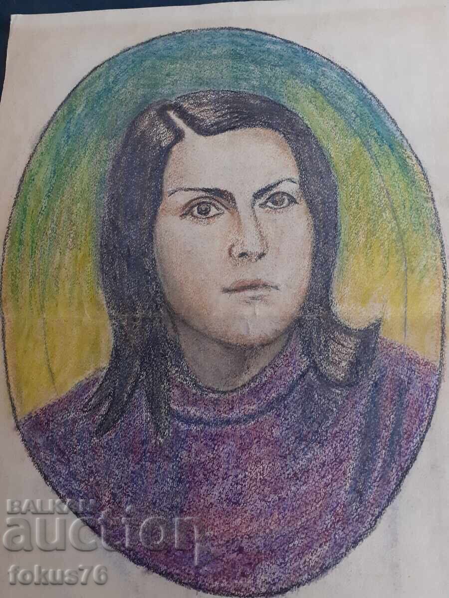 Old master drawing with pastels - portrait of a woman with price 65.00 BGN | € 33.23 Old master drawing with pastels - portrait of a woman with price 65.00 BGN | € 33.23