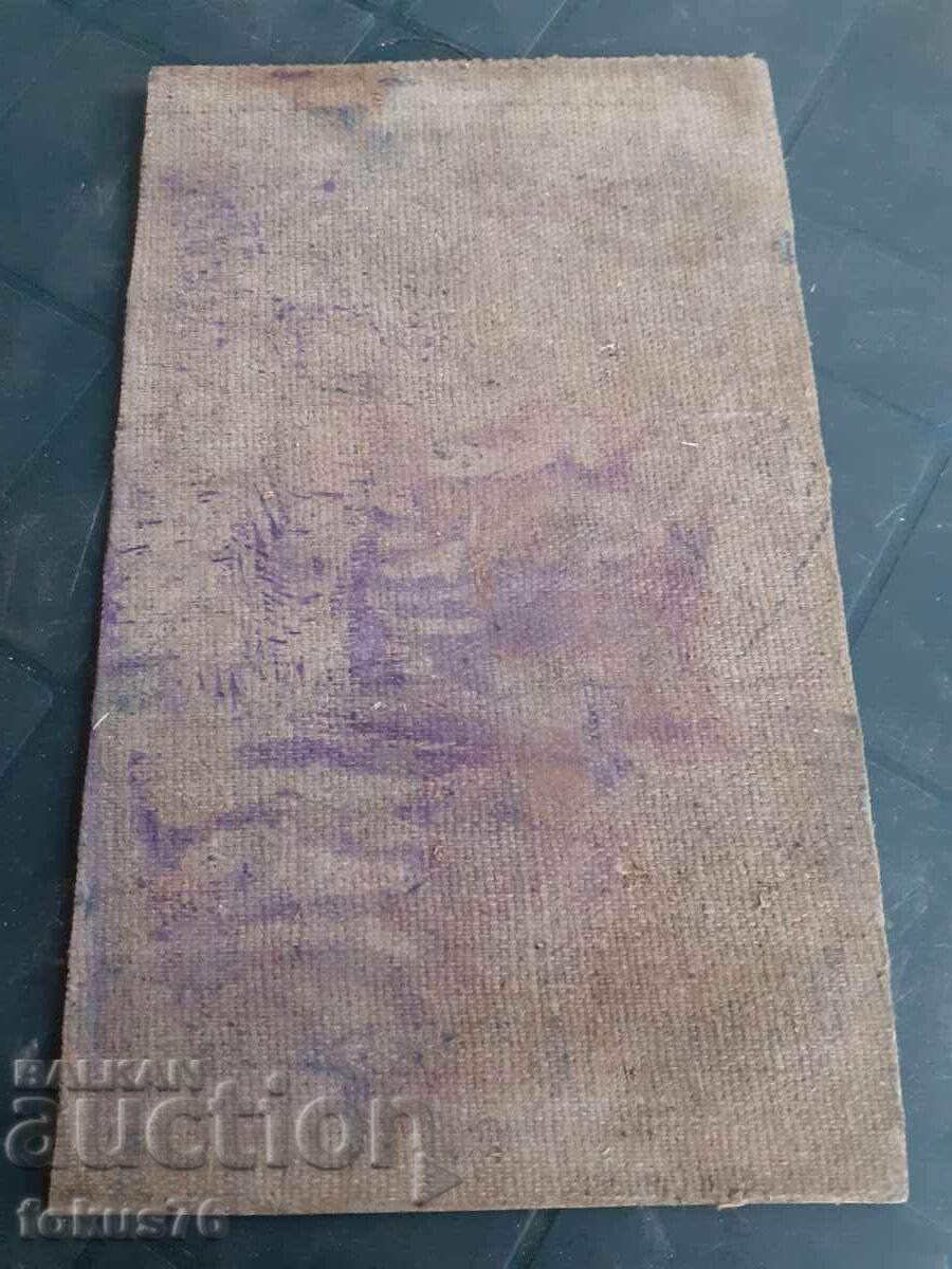 Αυθεντική παλαιά λαστιχένια μήτρα λινοκοπής με υπογραφή KA - 5 Αυθεντική παλαιά λαστιχένια μήτρα λινοκοπής με υπογραφή KA - 5