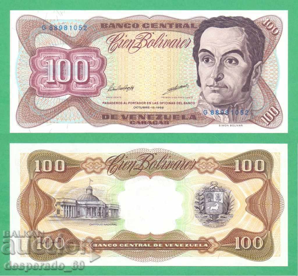 (¯`'•.¸ VENEZUELA 100 Bolivar 1998 UNC ¸.•'´¯)