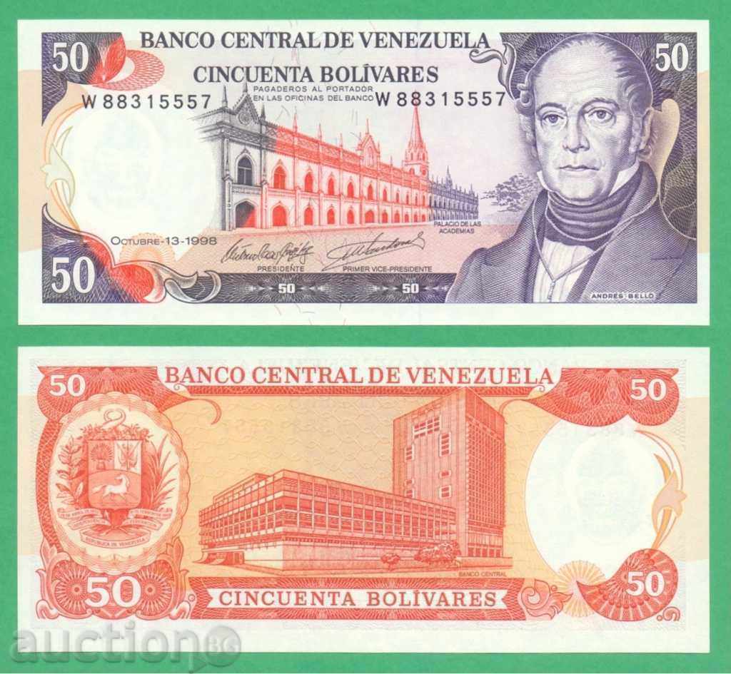 (¯`'•.¸ VENEZUELA 50 Bolivar 1998 UNC ¸.•'´¯) (¯`'•.¸ VENEZUELA 50 Bolivar 1998 UNC ¸.•'´¯)