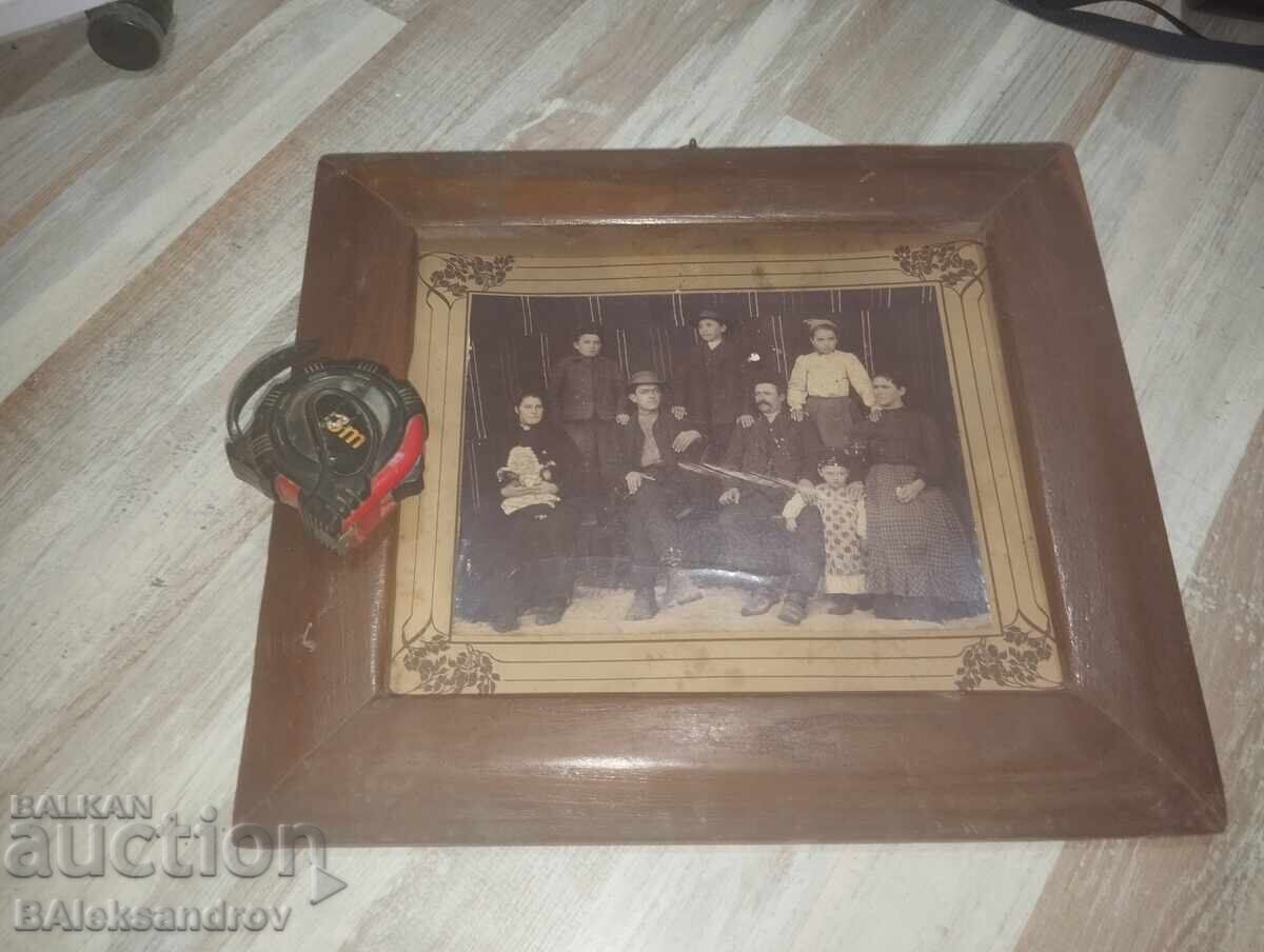Old large framed photo with price 8.00 BGN | € 4.09 Old large framed photo with price 8.00 BGN | € 4.09